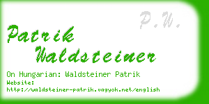 patrik waldsteiner business card